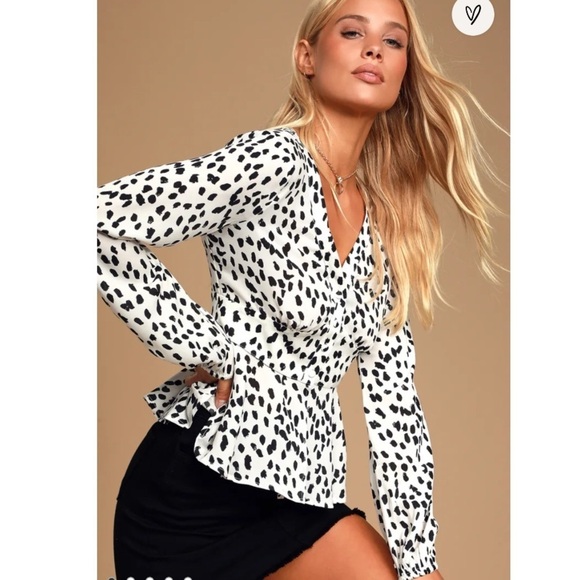 Lulus Amberlynn White Leopard Print Button-Up Top - Picture 1 of 11